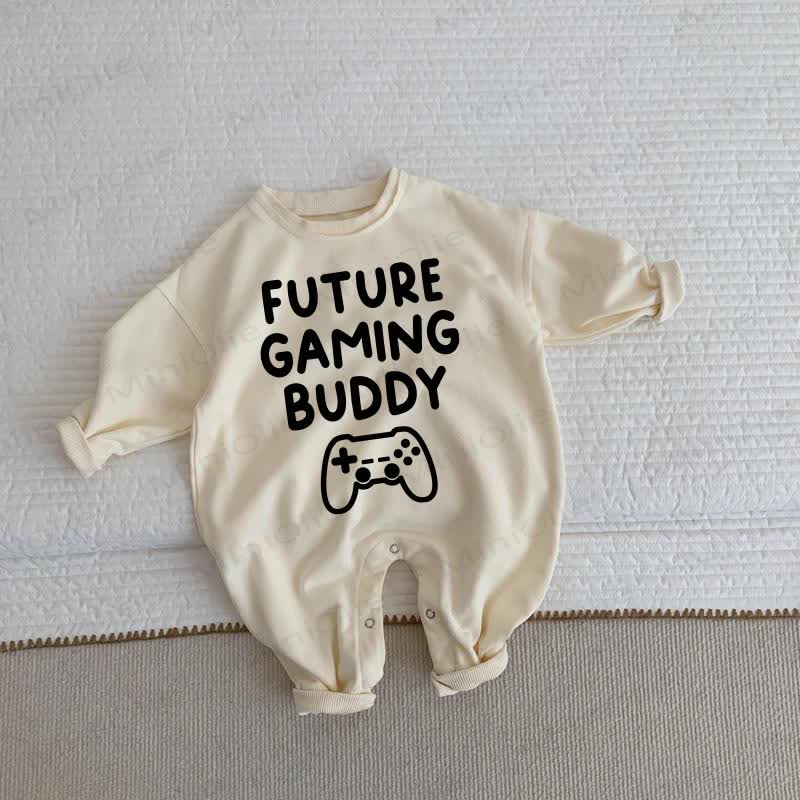 FUTURE GAMING BUDDY Baby Beige Romper - Beige - 2-3T - image 1