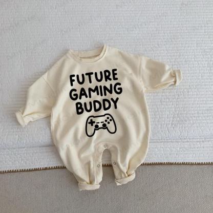 FUTURE GAMING BUDDY Baby Beige Romper - Beige - 2-3T - image 1