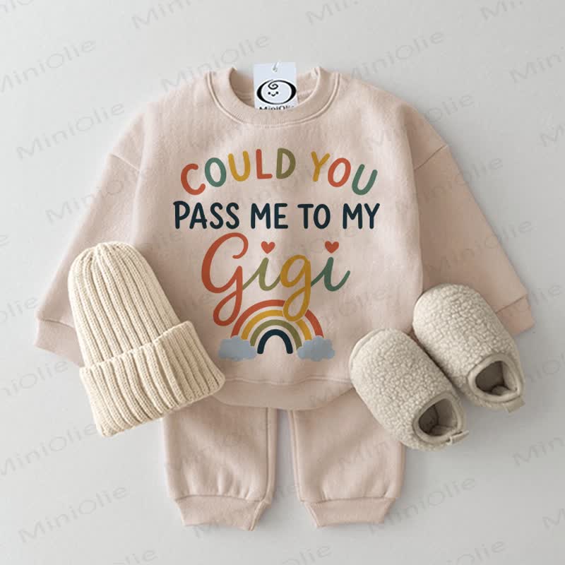 COULD YOU PASS ME TO MY GIGI Baby 2-piece Beige Set - Beige - 2-3T - image 1