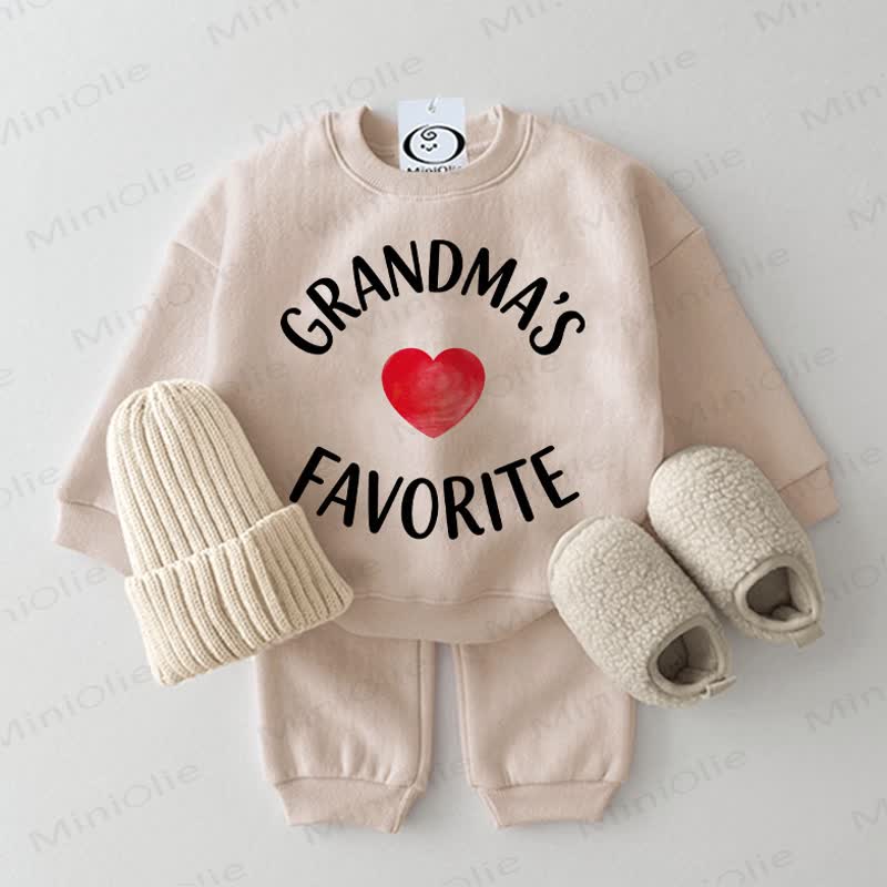 GRANDMA'S FAVORITE Baby 2-piece Beige Set - Beige - 2-3T - image 1