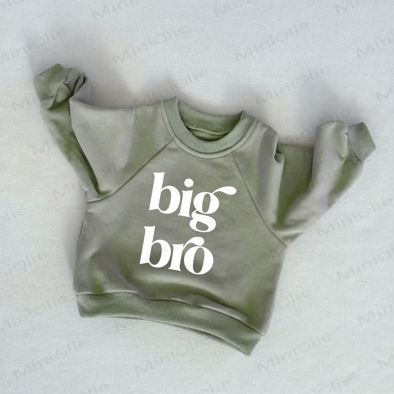 BIG BRO Baby Toddler Grey Green Sweatshirt - Grey Green - 3-5T - image 1