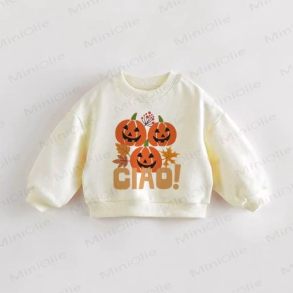 CIAO! Baby Toddler Pumpkin Cream Sweatshirt - Cream - 3-5T - image 1