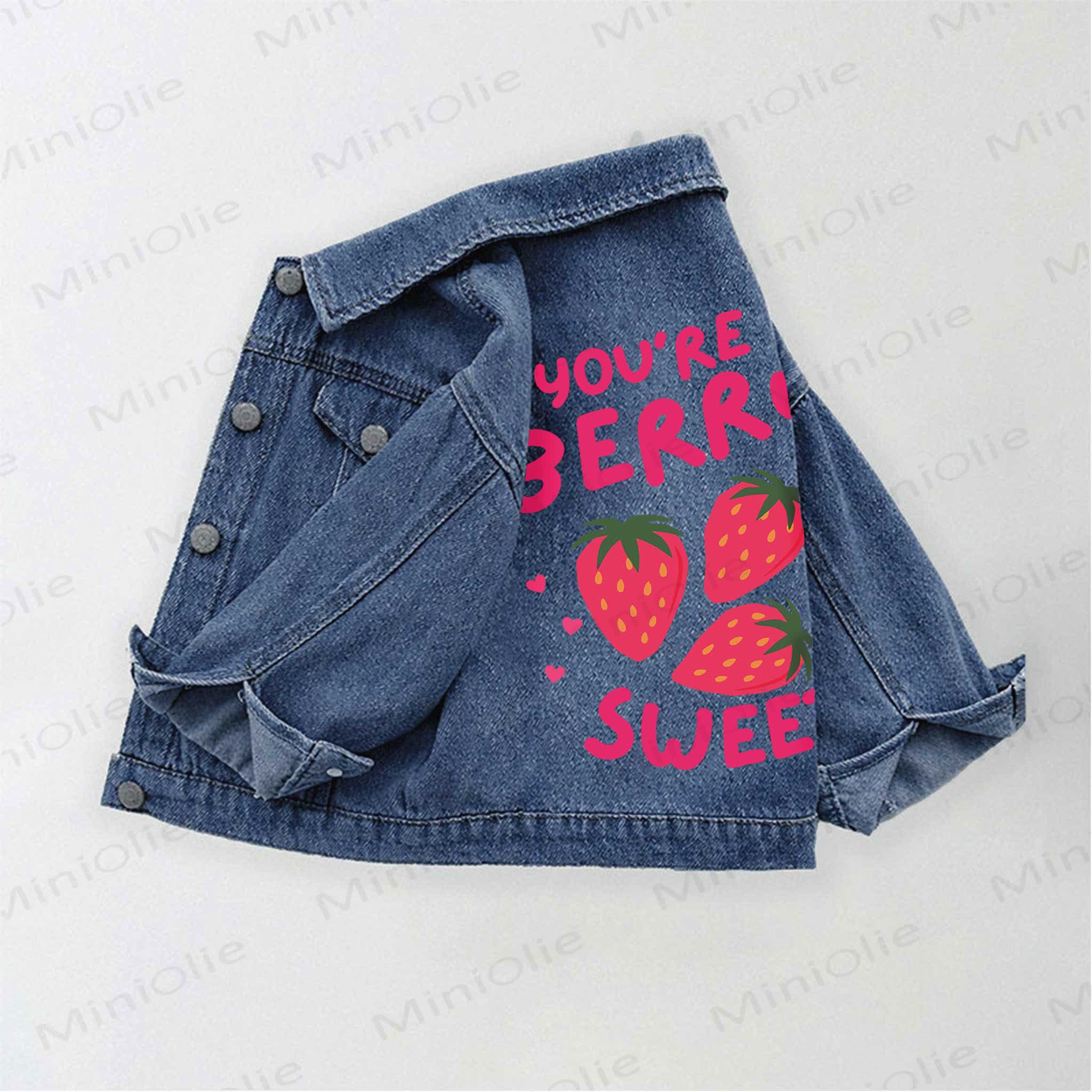 YOU'RE BERRY SWEET Toddler Kid Denim Jacket - Blue - 10-11T - image 1