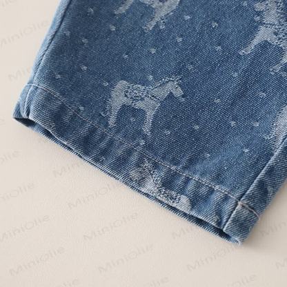 Toddler Baby Horse Denim Jacket and Pants 3-piece Set - image 15