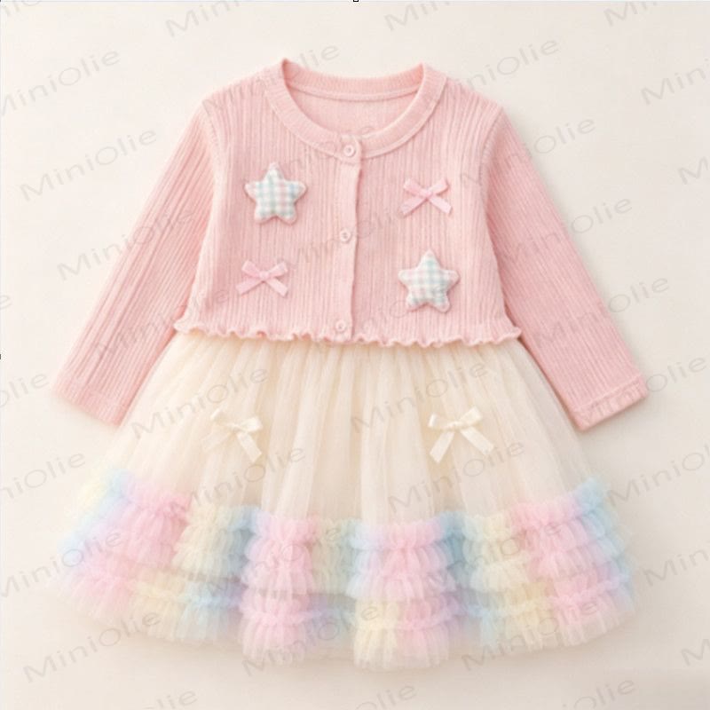 Baby Toddler Knit Tulle Dress - Pink - 3-4T - image 2