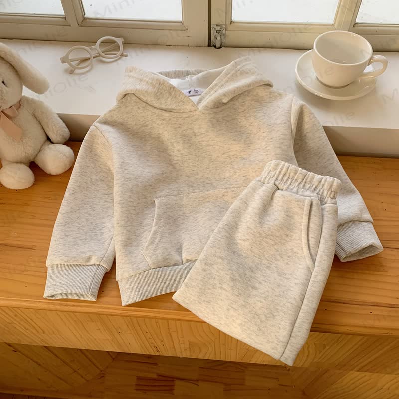 Toddler Girls Pullover Hoodie and Jogger 2-piece Set - Gray - 10-11T - image 3