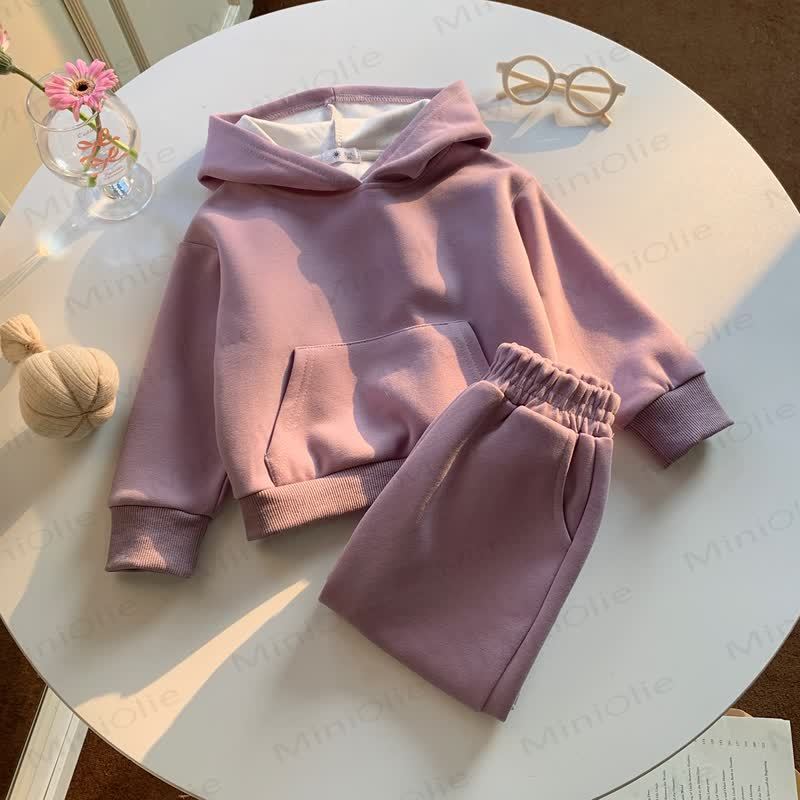 Toddler Girls Pullover Hoodie and Jogger 2-piece Set - Purple - 10-11T - image 6