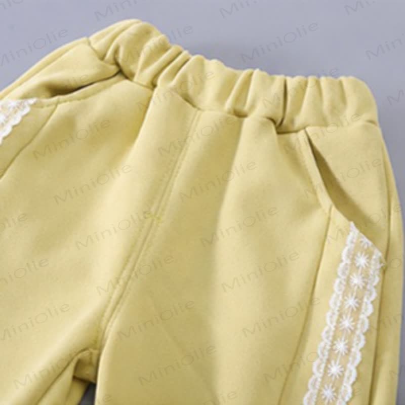Toddler Girl Lace Trim Ruffle Hoodie and Pants 2-piece Set - image 8