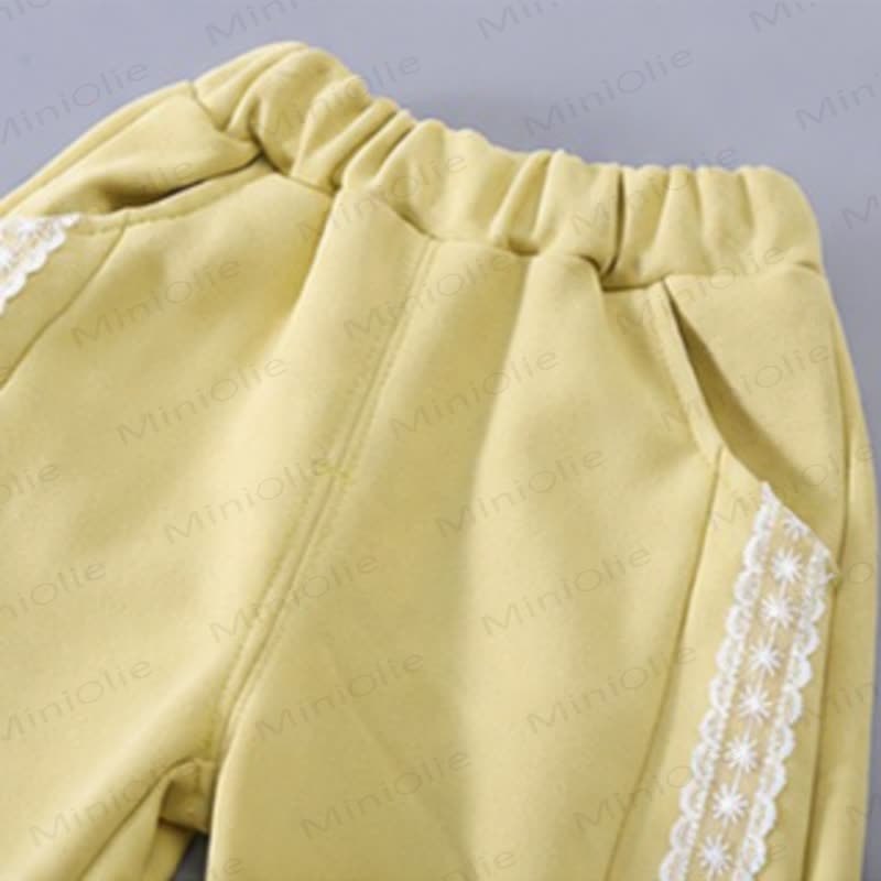 Toddler Girl Lace Trim Ruffle Hoodie and Pants 2-piece Set - image 8