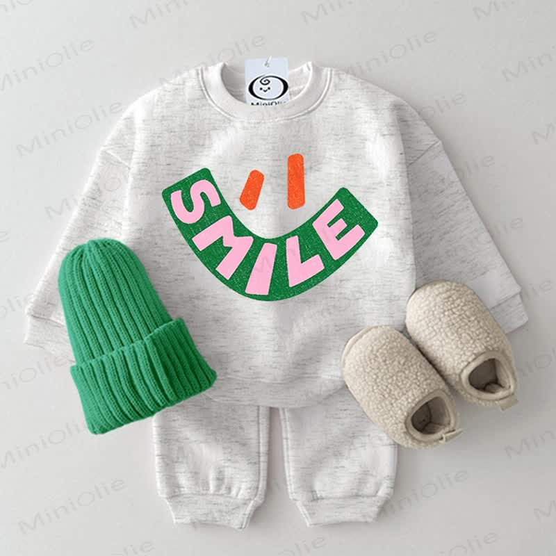 SMILE Baby 2-piece Light Grey Set - Light Grey - 2-3T - image 1