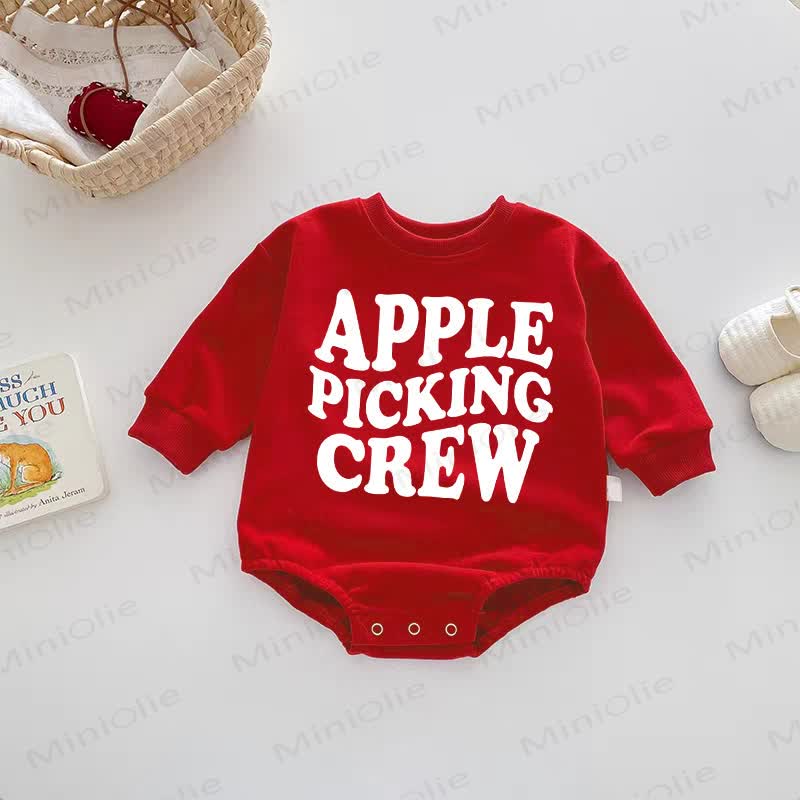 APPLE PICKING CREW Baby Red Bodysuit - Red - 18-24M - image 1