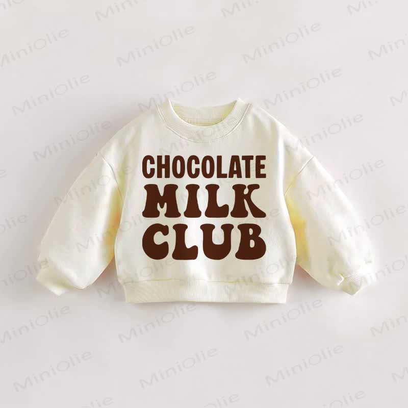 CHOCOLATE MILK CLUB Baby Toddler Cream Sweatshirt - Cream - 3-5T - image 1
