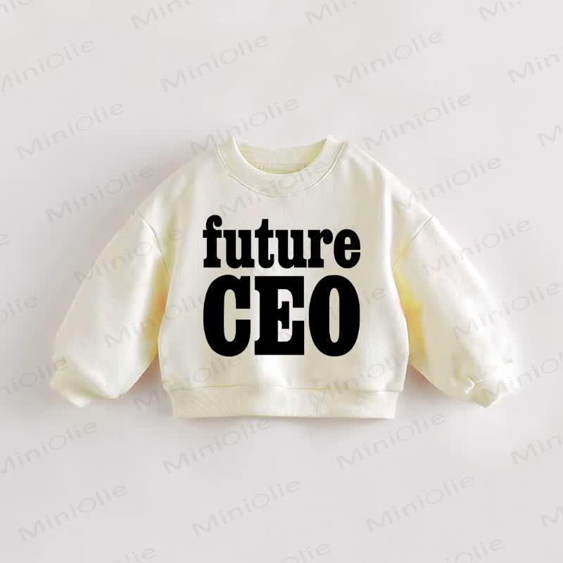 TUTURE CEO Baby Toddler  Cream Sweatshirt - Cream - 3-5T - image 1