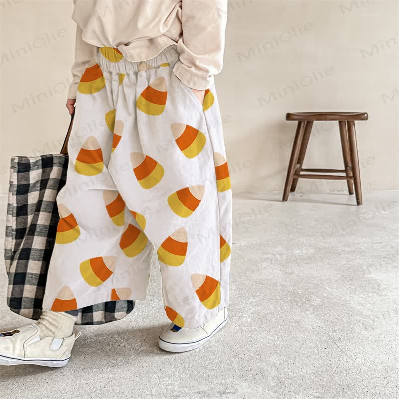 Baby Rice Ball Print Pants - Beige - 2-3T - image 1