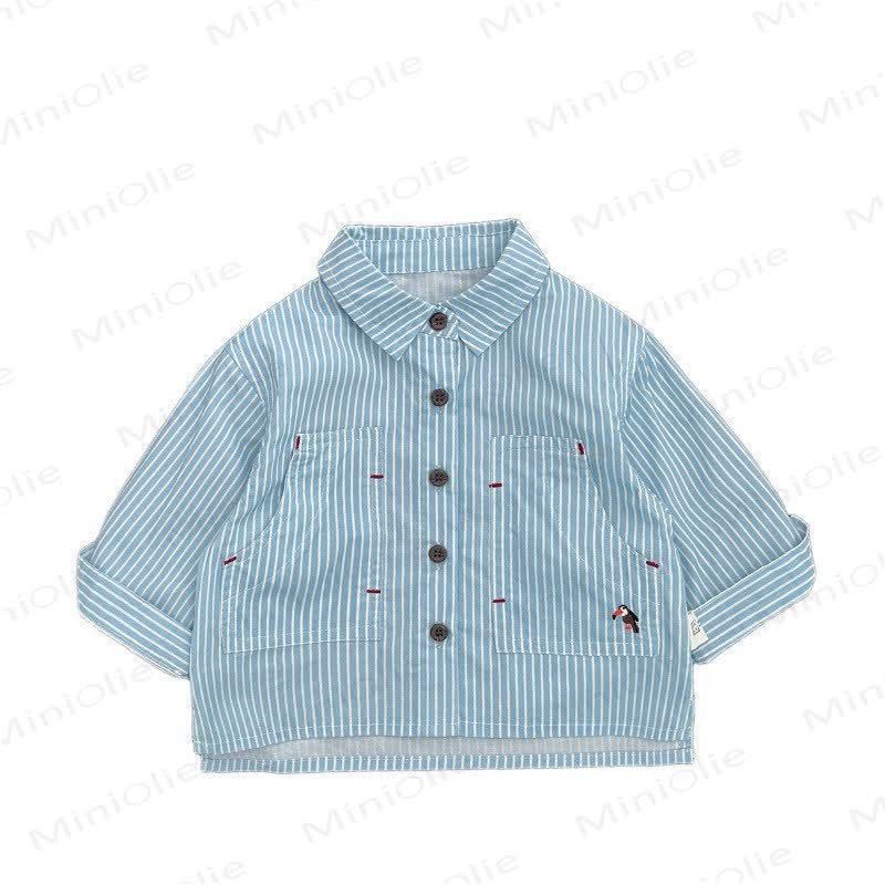 Baby Toddler Puppy Preppy Knit Vest or Striped Shirt - Blue - 3-4T - image 3