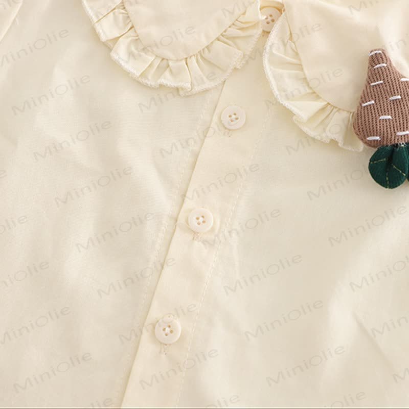 Baby Toddler Girls Carrot Ruffle Collar 3-piece Set - image 10
