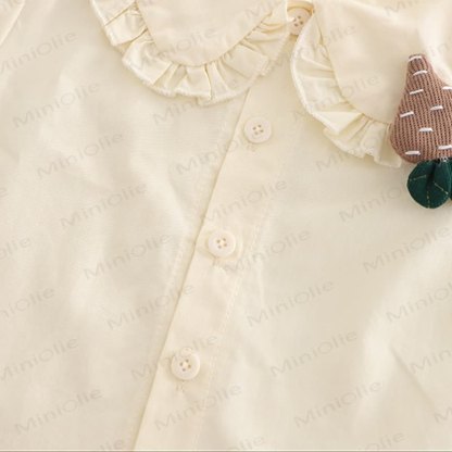 Baby Toddler Girls Carrot Ruffle Collar 3-piece Set - image 10
