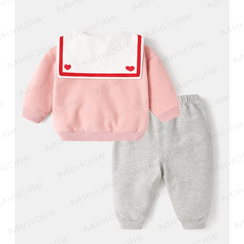 Baby Toddler Girls Heart and Cherry Print Top and Pants 2-piece Set - image 4
