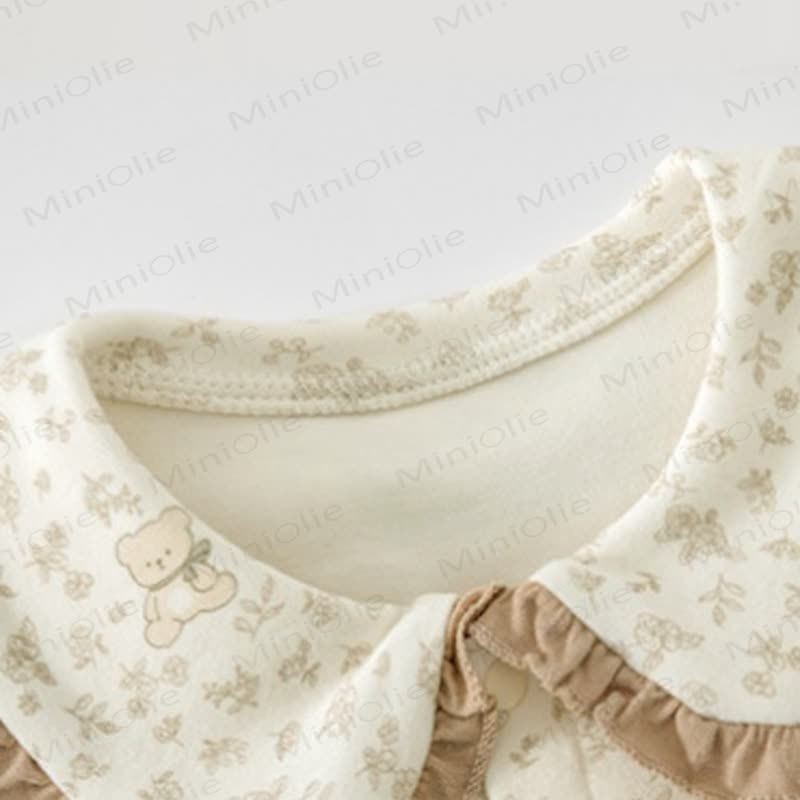 Baby Toddler Floral Peter Pan Collar Cozy Top and Pants 2-piece Set - image 6