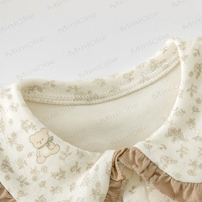 Baby Toddler Floral Peter Pan Collar Cozy Top and Pants 2-piece Set - image 6