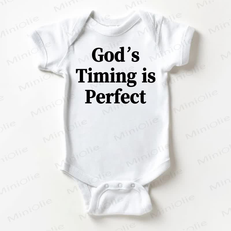 GOD'S TIMING IS PERFECT Baby White Bodysuit - White - 18-24M - image 1