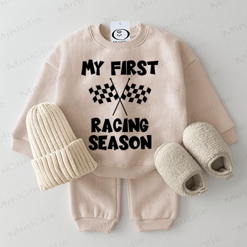 MY FIRST RACING SEASON Baby 2-piece Beige Set - Beige - 2-3T - image 1