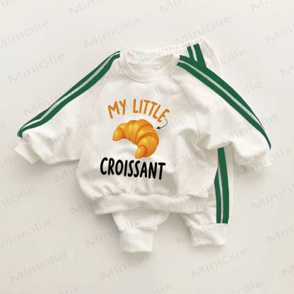 MY LITTLE CROISSANT Baby Toddler Green Striped 2-piece Set - White&Green - 3-5T - image 1