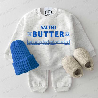 SALTED BUTTER NET WT. 4 OZ (113G) GRADE AA Baby 2-piece Light Grey Set - Light Grey - 2-3T - image 1