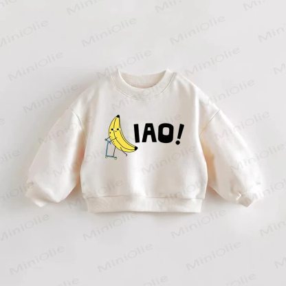 CIAO! Baby Toddler Banana Print Sweatshirt - Cream - 3-5T - image 1