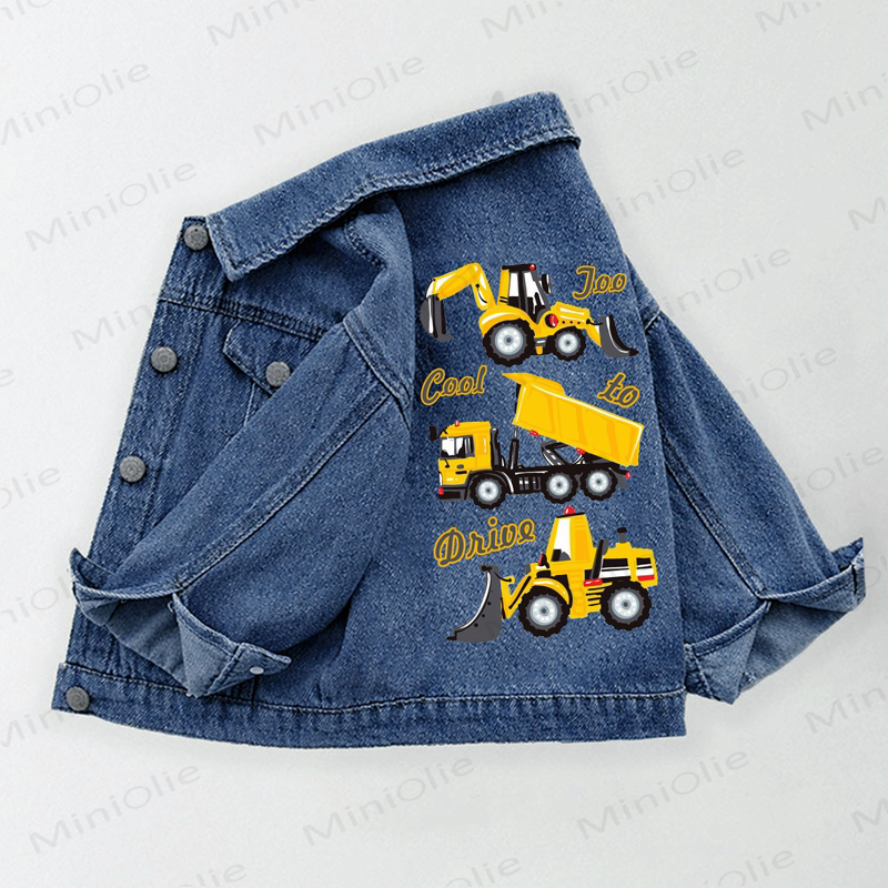TOO COOL TO DRIVE Toddler Kid Denim Jacket - Blue - 10-11T - image 1