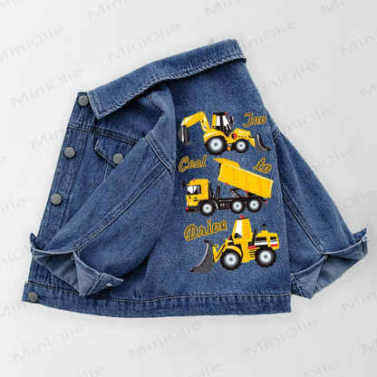 TOO COOL TO DRIVE Toddler Kid Denim Jacket - Blue - 10-11T - image 1
