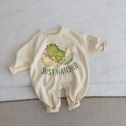 JUST HATCHED Baby Beige Romper - Beige - 2-3T - image 1