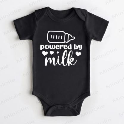 POWERED BY MILK Baby Black Bodysuit - Black - 18-24M - image 1