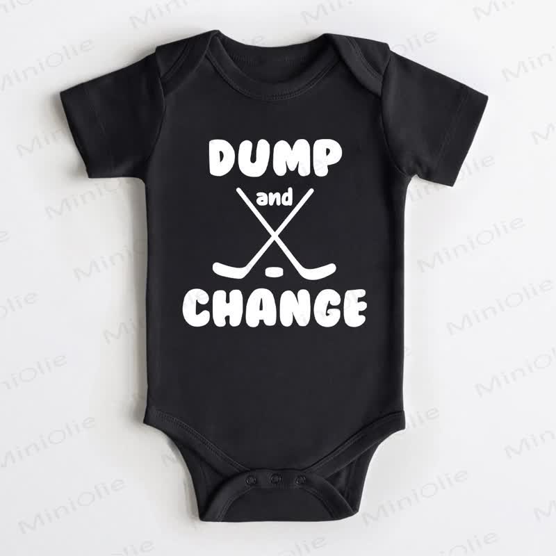 DUMP AND CHANGE Baby Hockey Black Bodysuit - Black - 18-24M - image 1