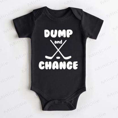 DUMP AND CHANGE Baby Hockey Black Bodysuit - Black - 18-24M - image 1