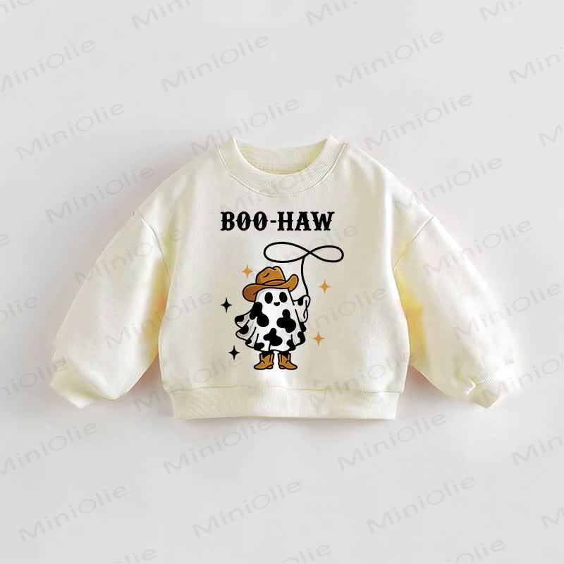 BOO‑HAW Baby Toddler Cream Sweatshirt - Cream - 3-5T - image 1