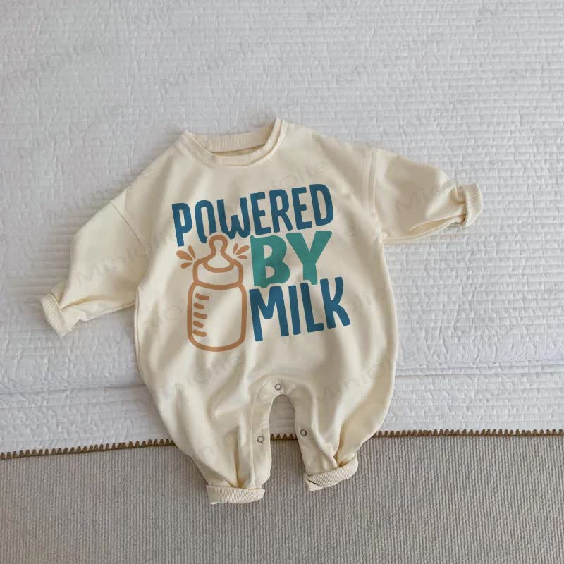POWERED BY MILK Baby Beige Romper - Beige - 2-3T - image 1