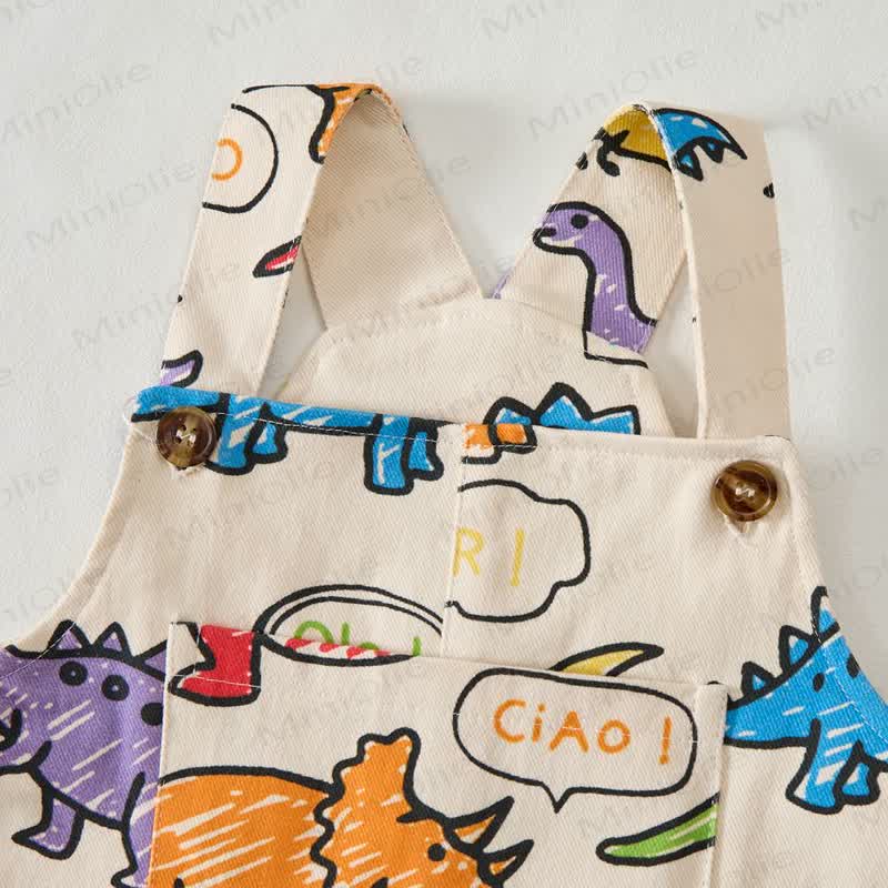 Baby Toddler Dinosaur All-Over Print Overalls - image 3