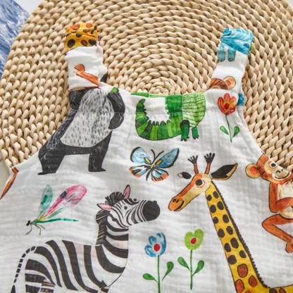 Baby Zoo Print Romper with Hat - image 3