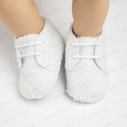 Baby Fleece First Walker Shoes - White - 12-18M - image 10