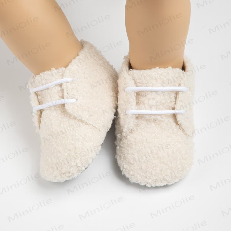 Baby Fleece First Walker Shoes - Beige - 12-18M - image 1