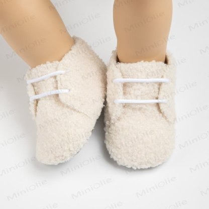 Baby Fleece First Walker Shoes - Beige - 12-18M - image 1