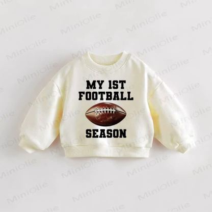 MY 1ST FOOTBALL SEASON Baby Toddler Cream Sweatshirt - Cream - 3-5T - image 1