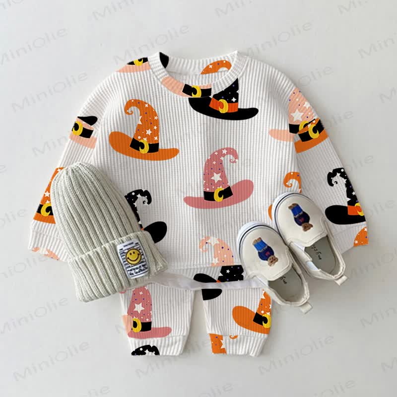 Baby White Halloween Hat 2-piece Set - White - 2-3T - image 1