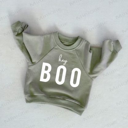 HEY BOO Baby Toddler Grey Green Sweatshirt - Grey Green - 3-5T - image 1