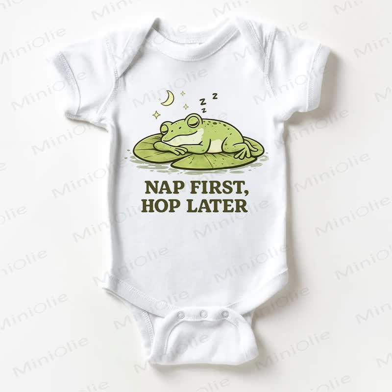 NAP FIRST, HOP LATER Baby White Bodysuit - White - 18-24M - image 1