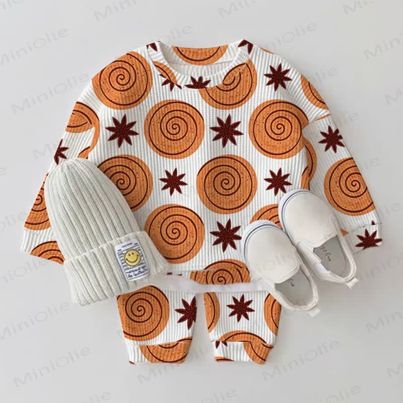 Baby White Circle Waffle 2-piece Set - White - 2-3T - image 1