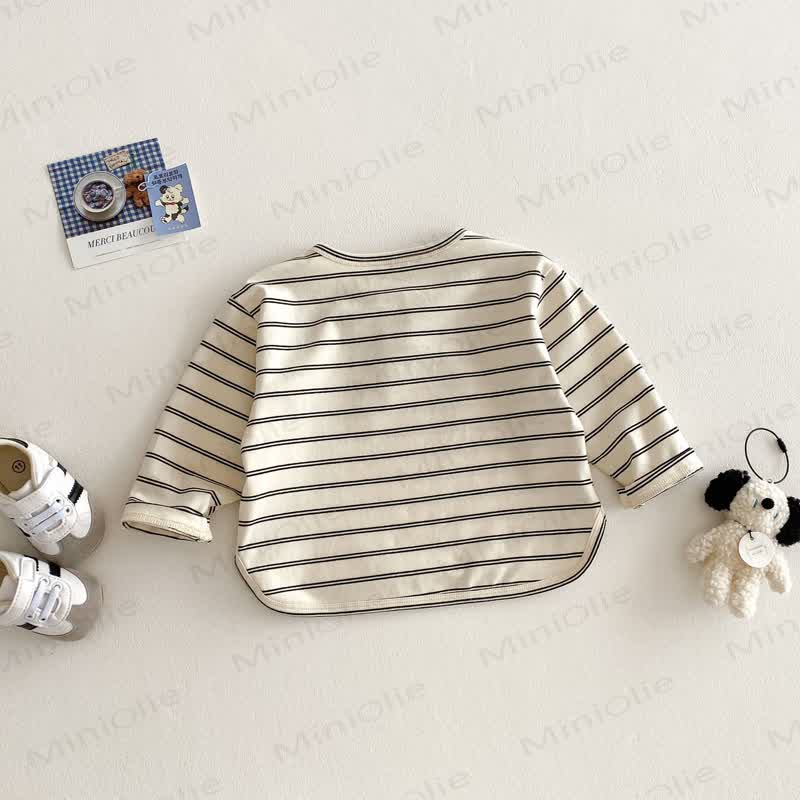 Baby Toddler Striped Henley T-Shirt - image 2