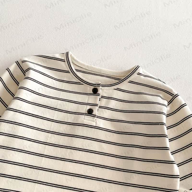 Baby Toddler Striped Henley T-Shirt - image 5