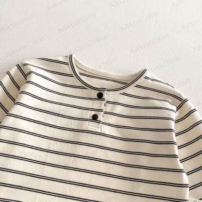 Baby Toddler Striped Henley T-Shirt - image 5
